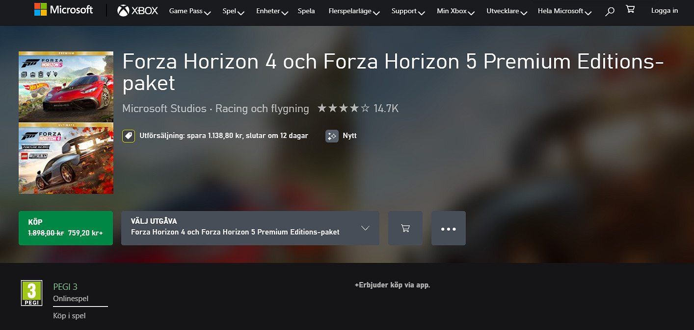 Xbox臨時工給《地平線4+5》捆綁包打0.1折！只要5塊錢