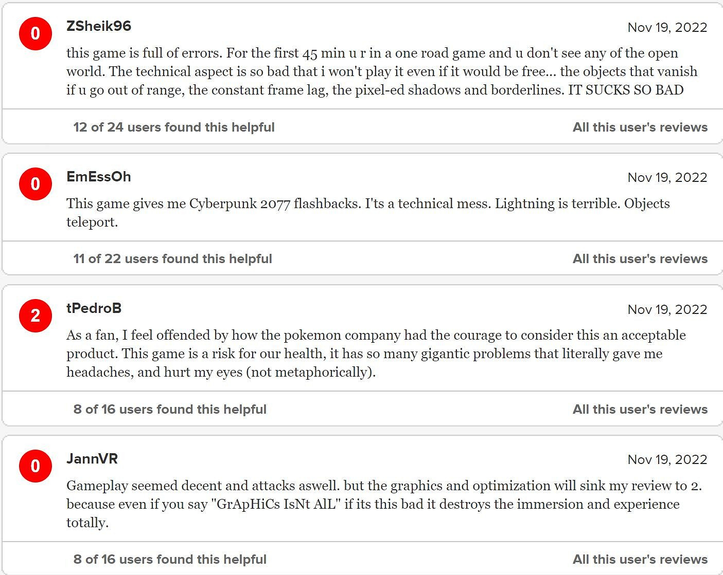 《寶可夢：朱/紫》M站使用者評分2.6：差評中0分居多！
