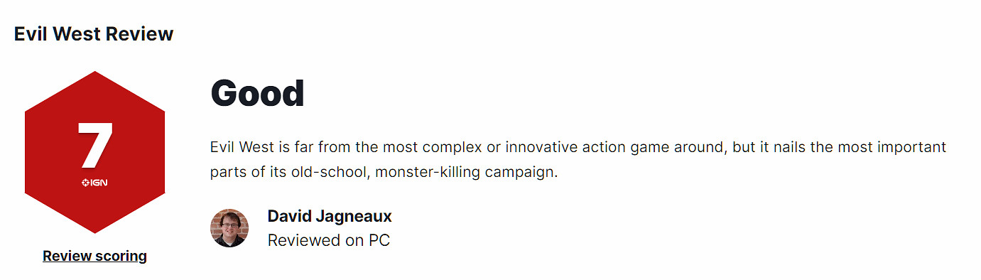 無差評!《暗邪西部》媒體評分:IGN 7分,MC 73分! 無差評!《暗邪西部》媒體評分:IGN 7分,MC 73分!