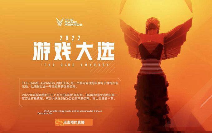 TGA2022首周投票數達3500萬 是去年的兩倍多