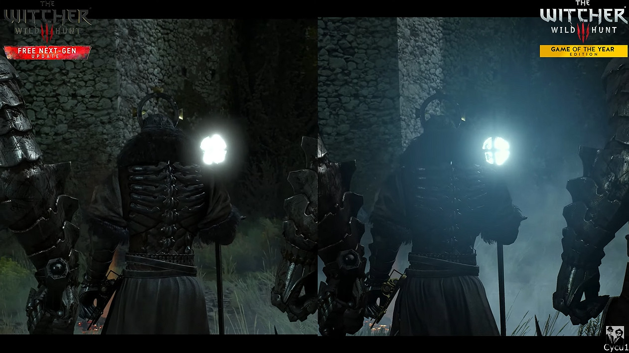 《巫師3》次世代版與原版影片對比 光影效果增明顯增強