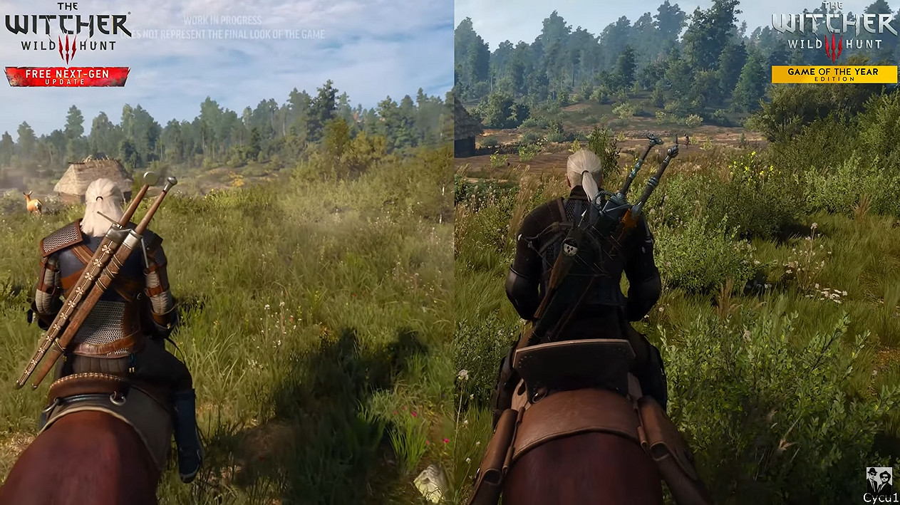 《巫師3》次世代版與原版影片對比 光影效果增明顯增強