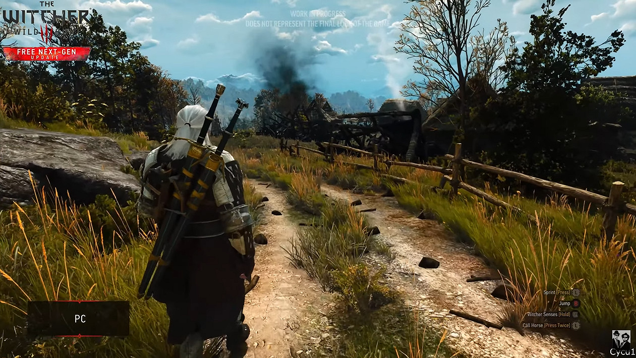 《巫師3》次世代版與原版影片對比 光影效果增明顯增強