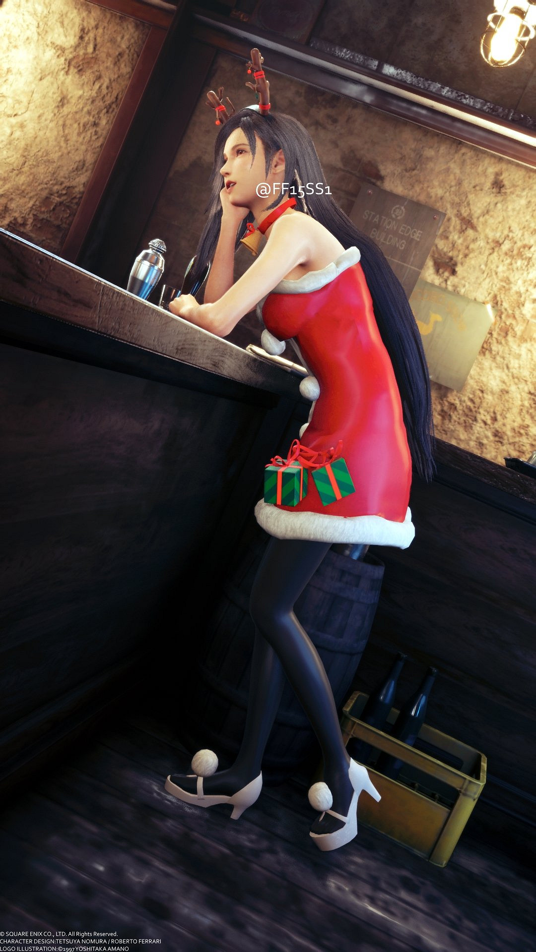 清純可愛！《最終幻想7重製版》蒂法聖誕小鹿套裝Mod