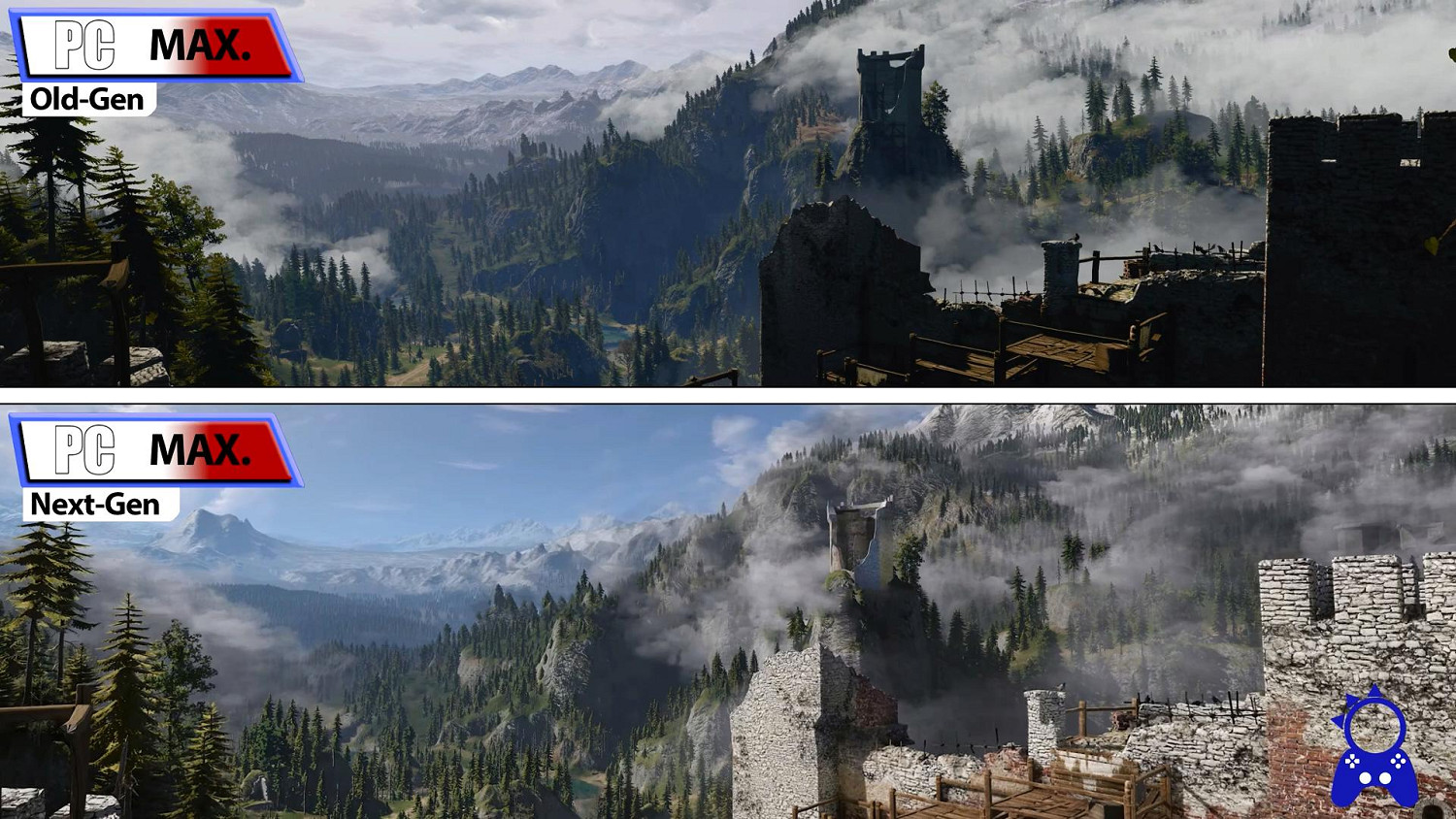 各平台《巫師3》原版與次世代版畫面對比：主機大提升