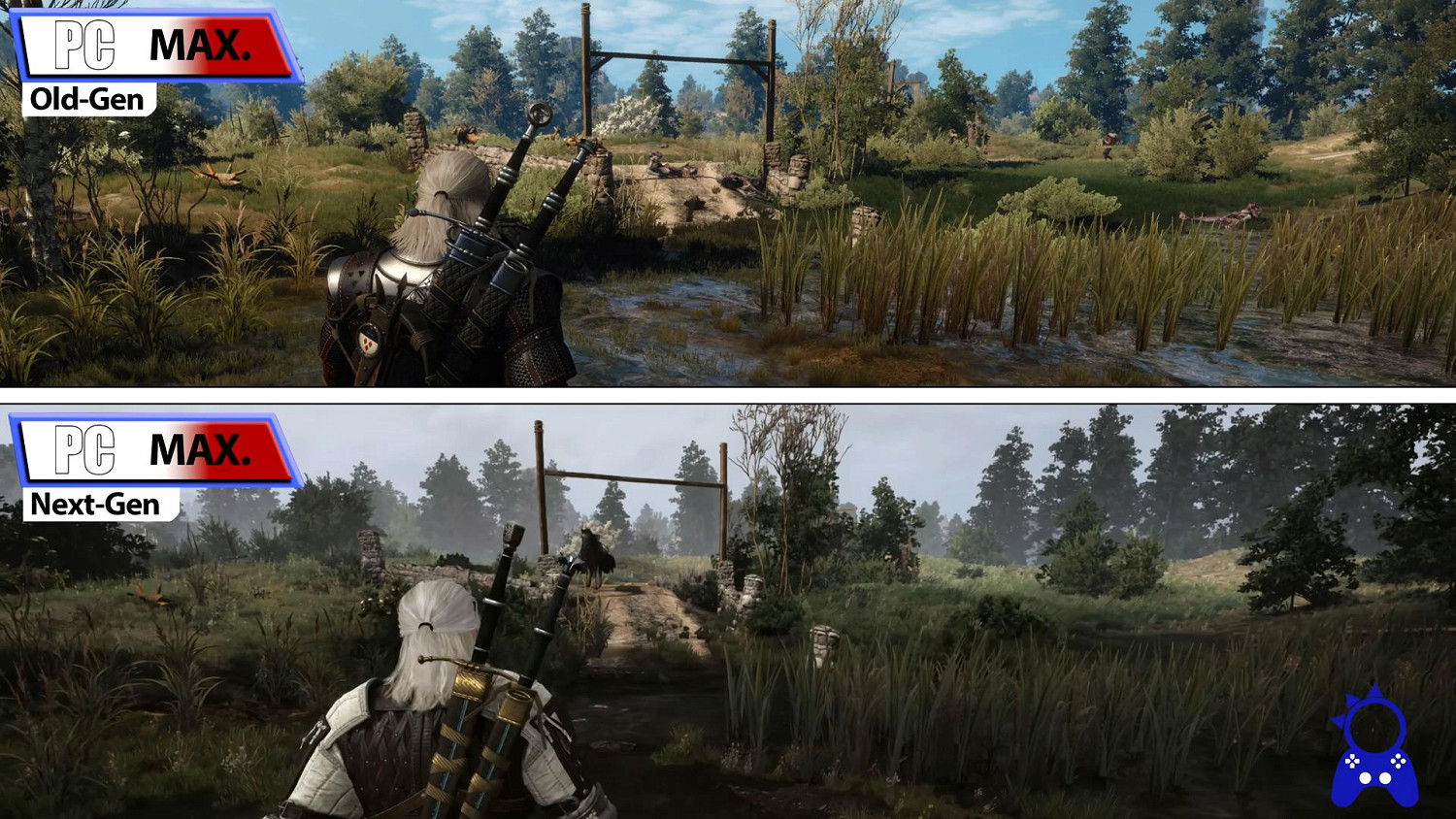 各平台《巫師3》原版與次世代版畫面對比：主機大提升