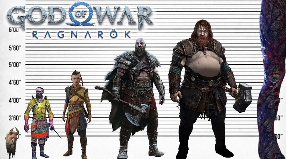 奎爺挺不容易啊!《戰神:諸神黃昏》角色身高排行! 奎爺挺不容易啊!《戰神:諸神黃昏》角色身高排行!