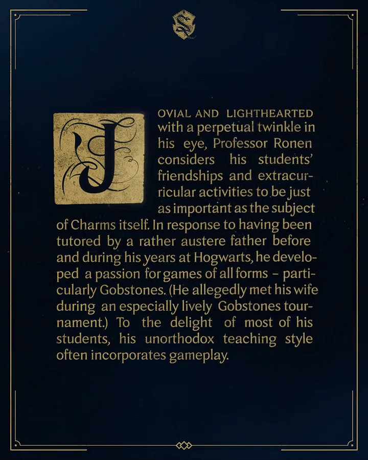 《霍格華茲之遺》角色介紹 溫和的魔咒課老師來了! 《霍格華茲之遺》角色介紹 溫和的魔咒課老師來了!