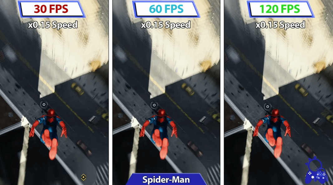 遊戲30/60/120幀慢動作對比影片:漫威蜘蛛人,戰神! 遊戲30/60/120幀慢動作對比影片:漫威蜘蛛人,戰神!
