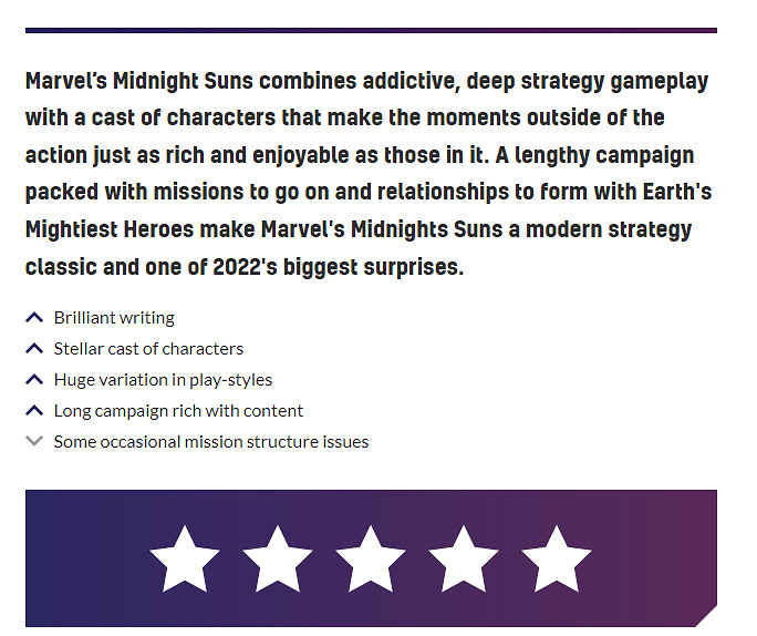 《漫威暗夜之子》全球媒體評分解禁 MC站均分84！