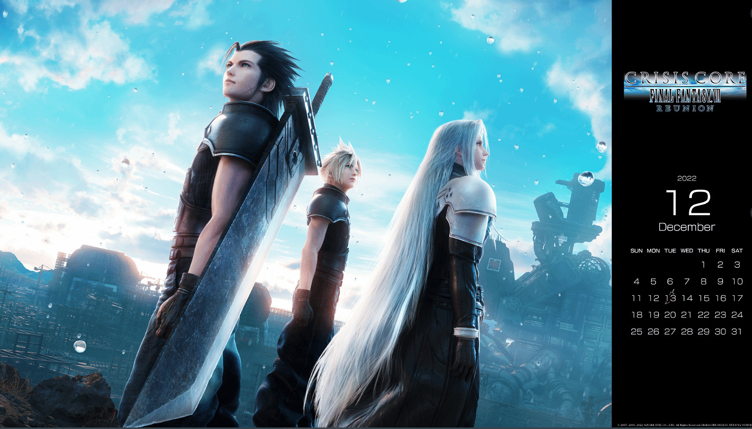 《FF7:核心危機 重聚》官方福利:送精美日曆壁紙兩張 《FF7:核心危機 重聚》官方福利:送精美日曆壁紙兩張