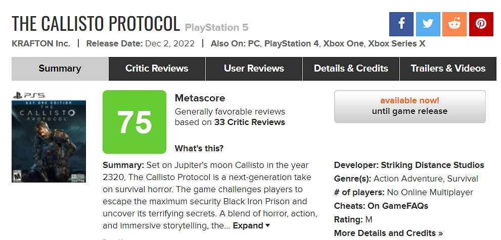 《木衛四協議》全球媒體評分解禁！GS只給5分 IGN7分