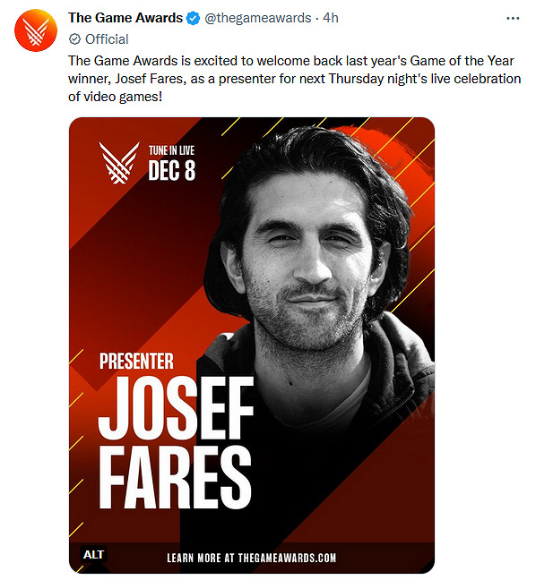 《雙人成行》總監官宣參加TGA 或為年度遊戲得主頒獎