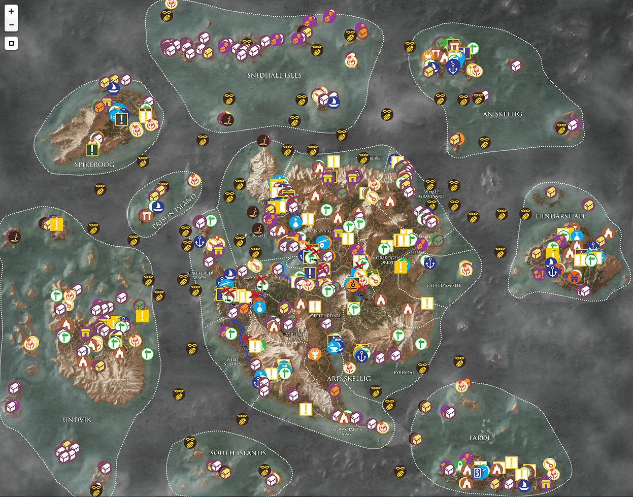 《巫師3:狂獵》全收集地圖攻略 全物品收集地圖 《巫師3:狂獵》全收集地圖攻略 全物品收集地圖