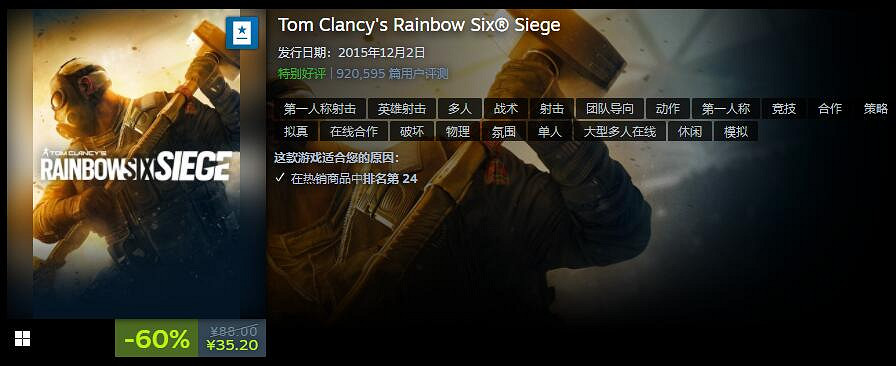 低至25折！育碧開啟Steam湯姆克蘭西系列作品特賣活動