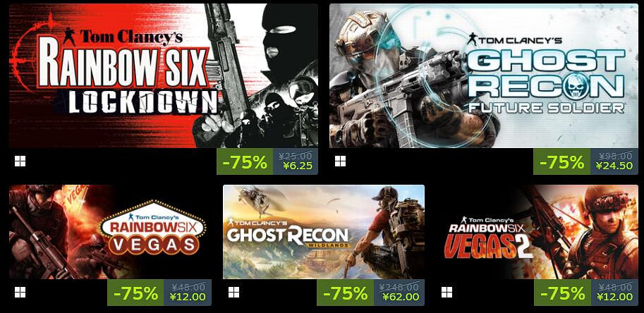 低至25折！育碧開啟Steam湯姆克蘭西系列作品特賣活動