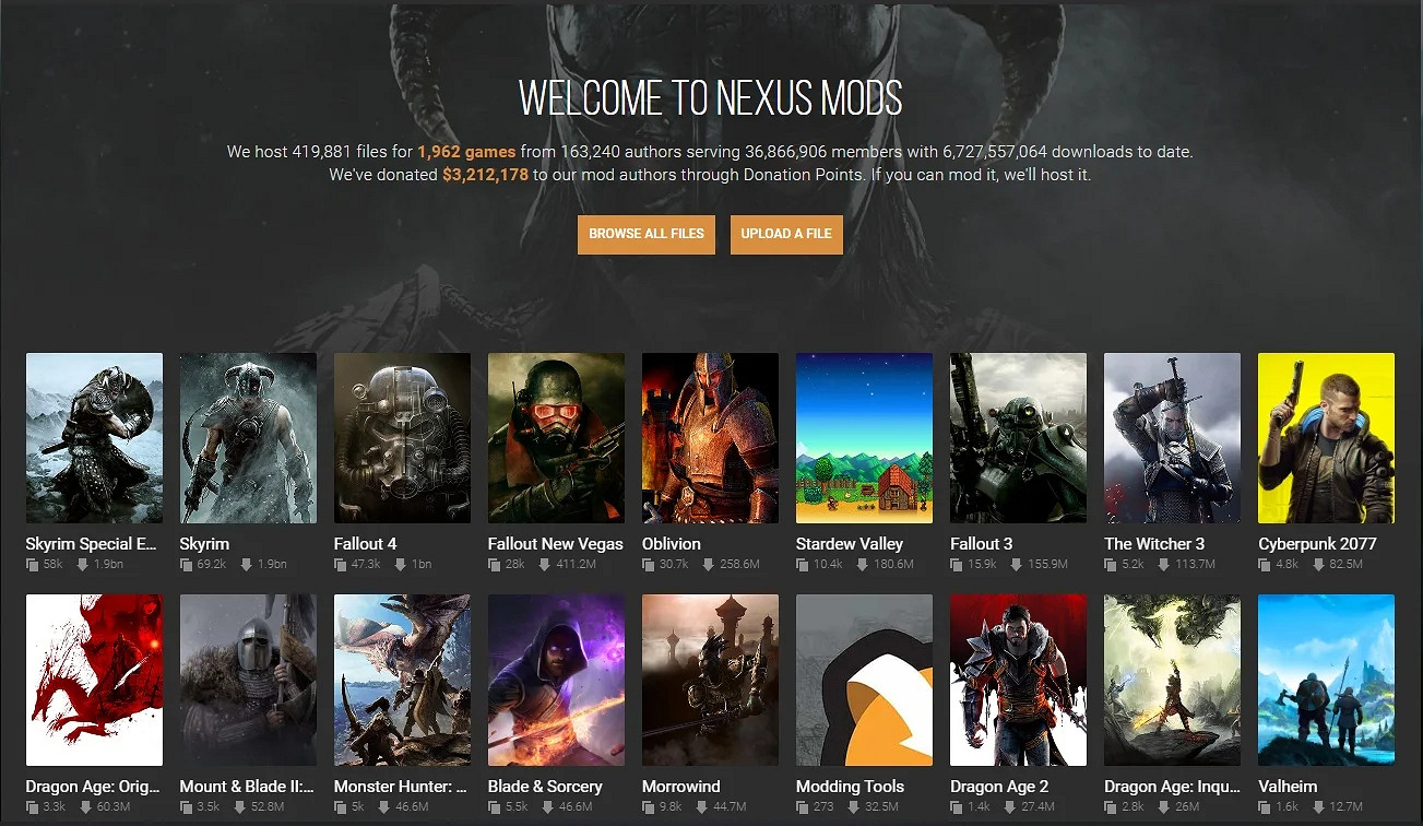 《天際：重製版》成為N網上mod下載次數最多的遊戲！