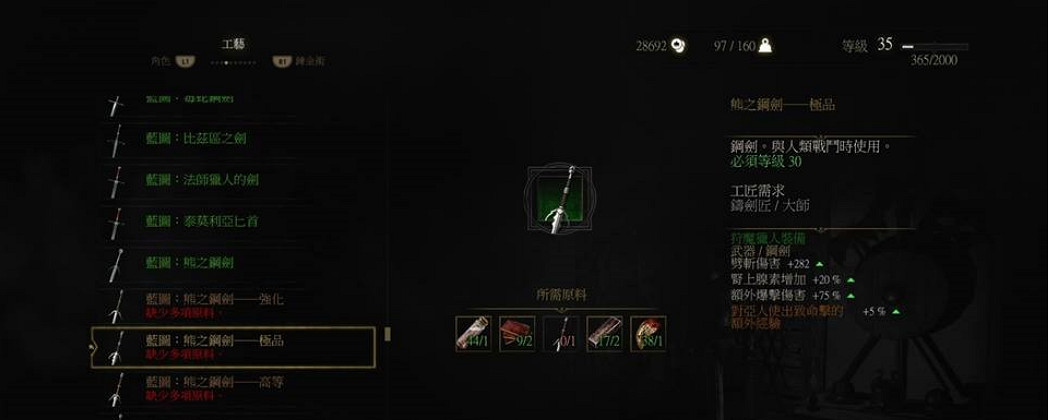 《巫師3：狂獵》狼熊貓獅鷲學派套裝屬性