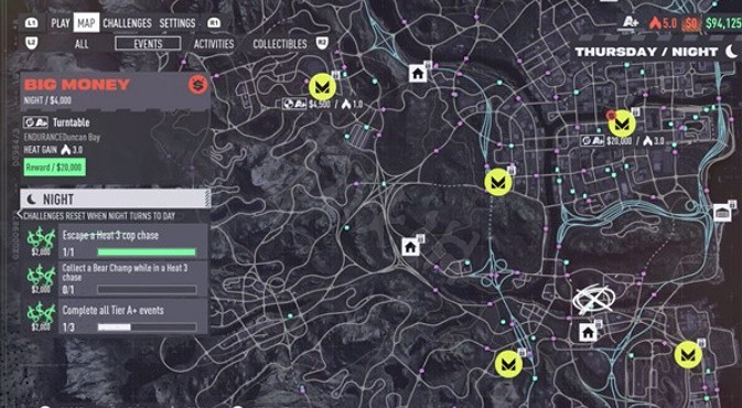 《極速快感：桀驁不馴》在哪躲警察刷錢？躲警察刷錢地點分享