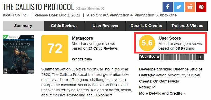 《木衛四協議》M站玩家評分：PC版最慘，僅獲4.1分！