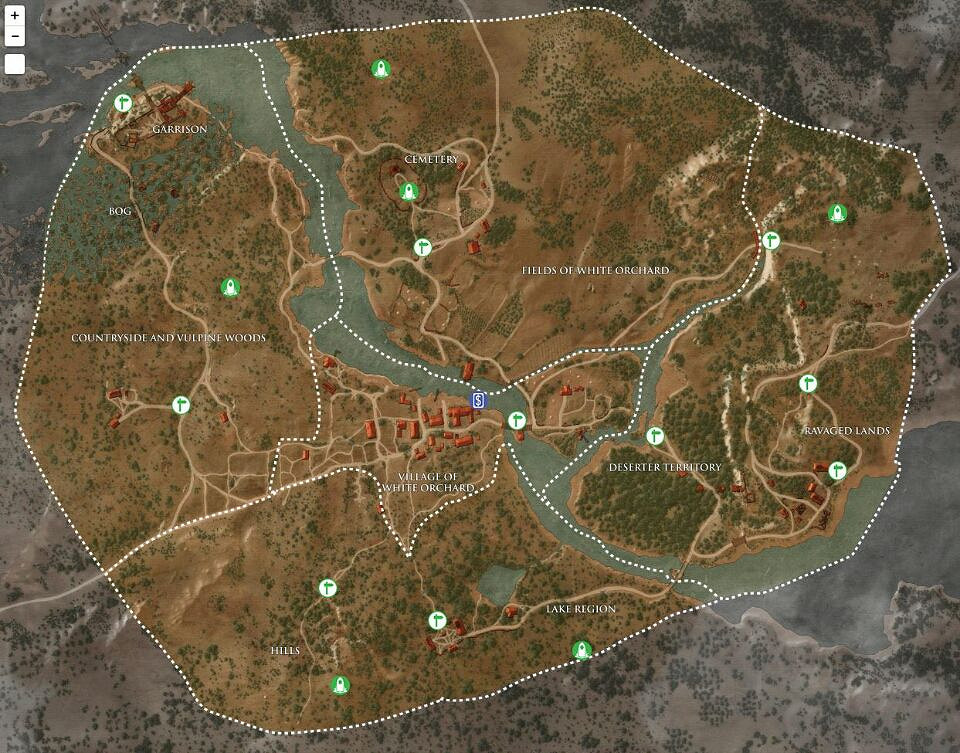 《巫師3：狂獵》所有魔力之所、昆特牌玩家和銷售卡牌的旅行者的位置圖一覽