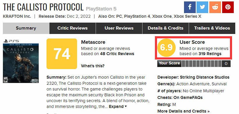 《木衛四協議》M站玩家評分：PC版最慘，僅獲4.1分！