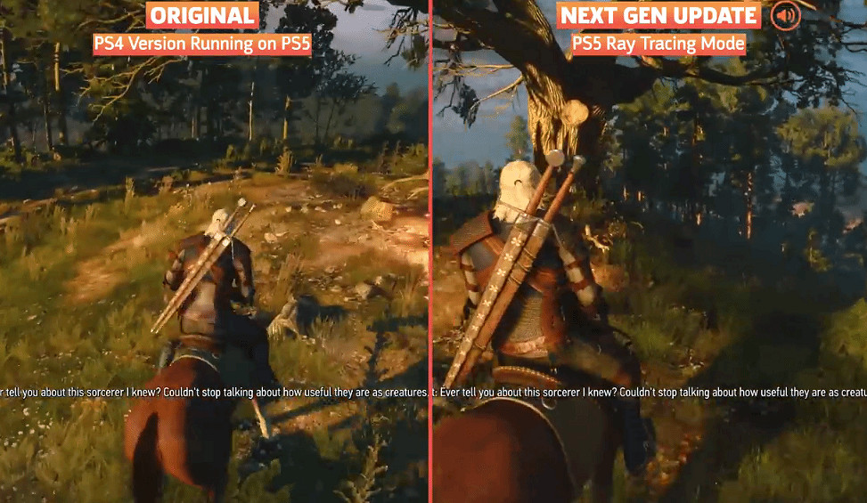 光追效果表現不錯！《巫師3》次世代版PS4/5畫面對比