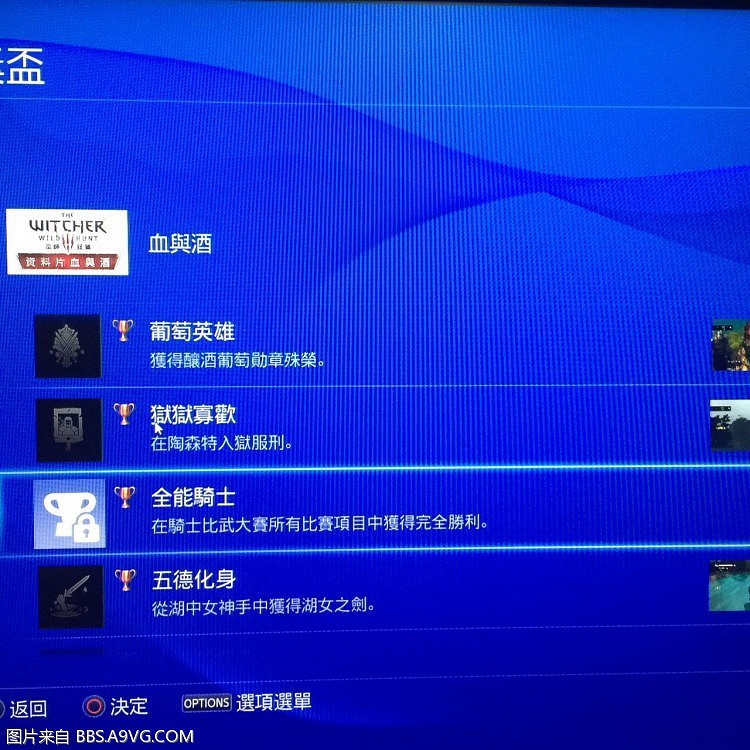 《巫師3：狂獵》血與酒dlc獄獄寡歡及五德化身獎杯獲取方法一覽