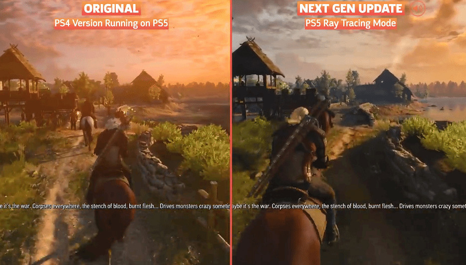 光追效果表現不錯！《巫師3》次世代版PS4/5畫面對比