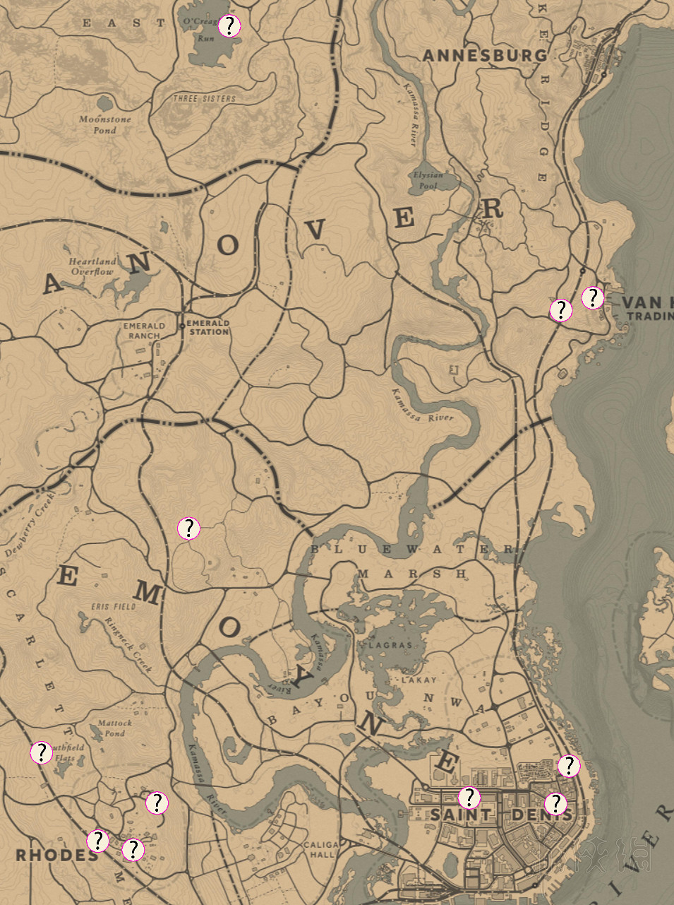 《荒野大鏢客2》收集地圖全匯總 有哪些收集要素？