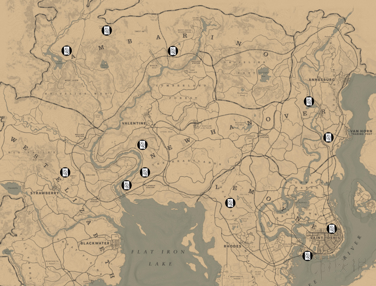 《荒野大鏢客2》收集地圖全匯總 有哪些收集要素？