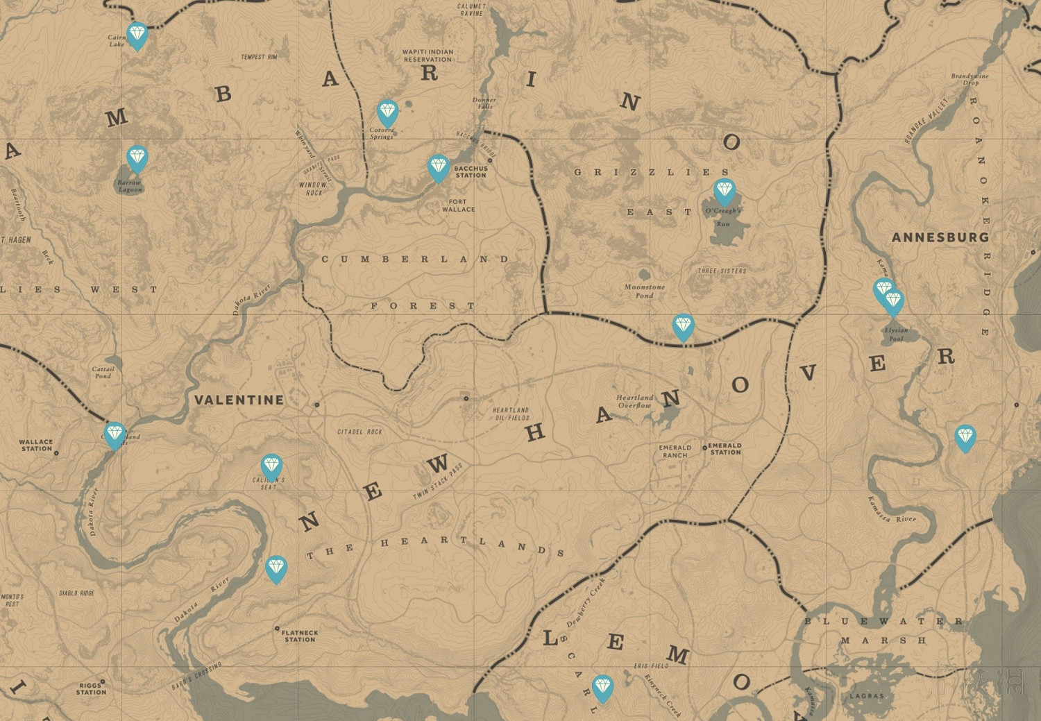 《荒野大鏢客2》收集地圖全匯總 有哪些收集要素？