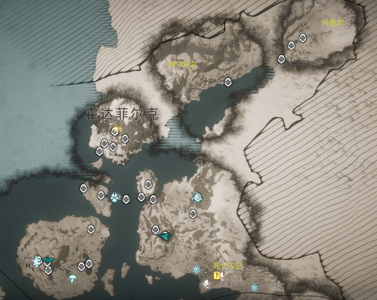 《刺客教條英靈殿》收集攻略地圖分享 地圖收集點標注匯總