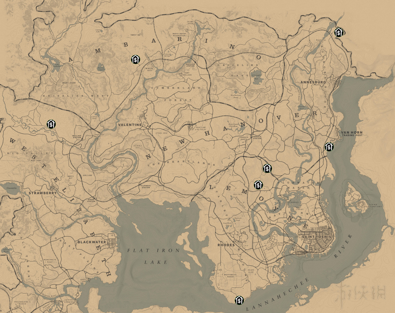 《荒野大鏢客2》收集地圖全匯總 有哪些收集要素？