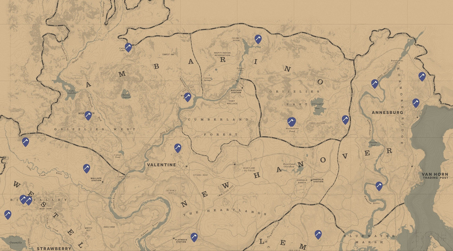 《荒野大鏢客2》收集地圖全匯總 有哪些收集要素？
