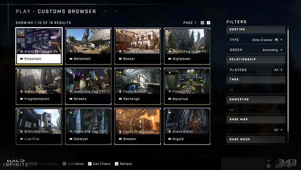 《最後一戰：無限》推送12月更新 加入自定義遊戲瀏覽器