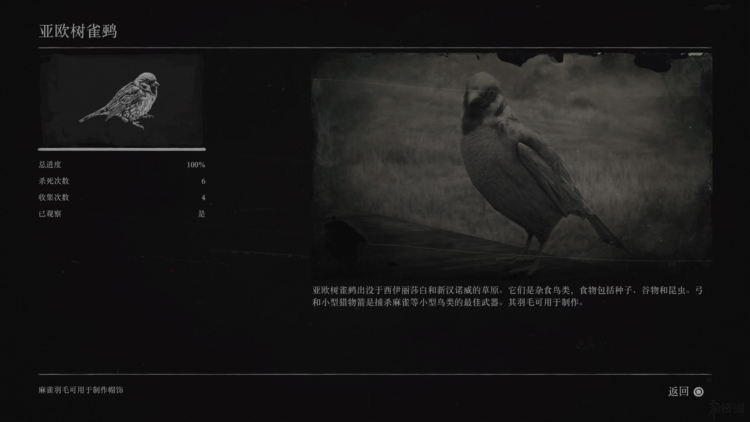 《荒野大鏢客2》全動物圖鑒訊息匯總 全動物獎杯要點分享