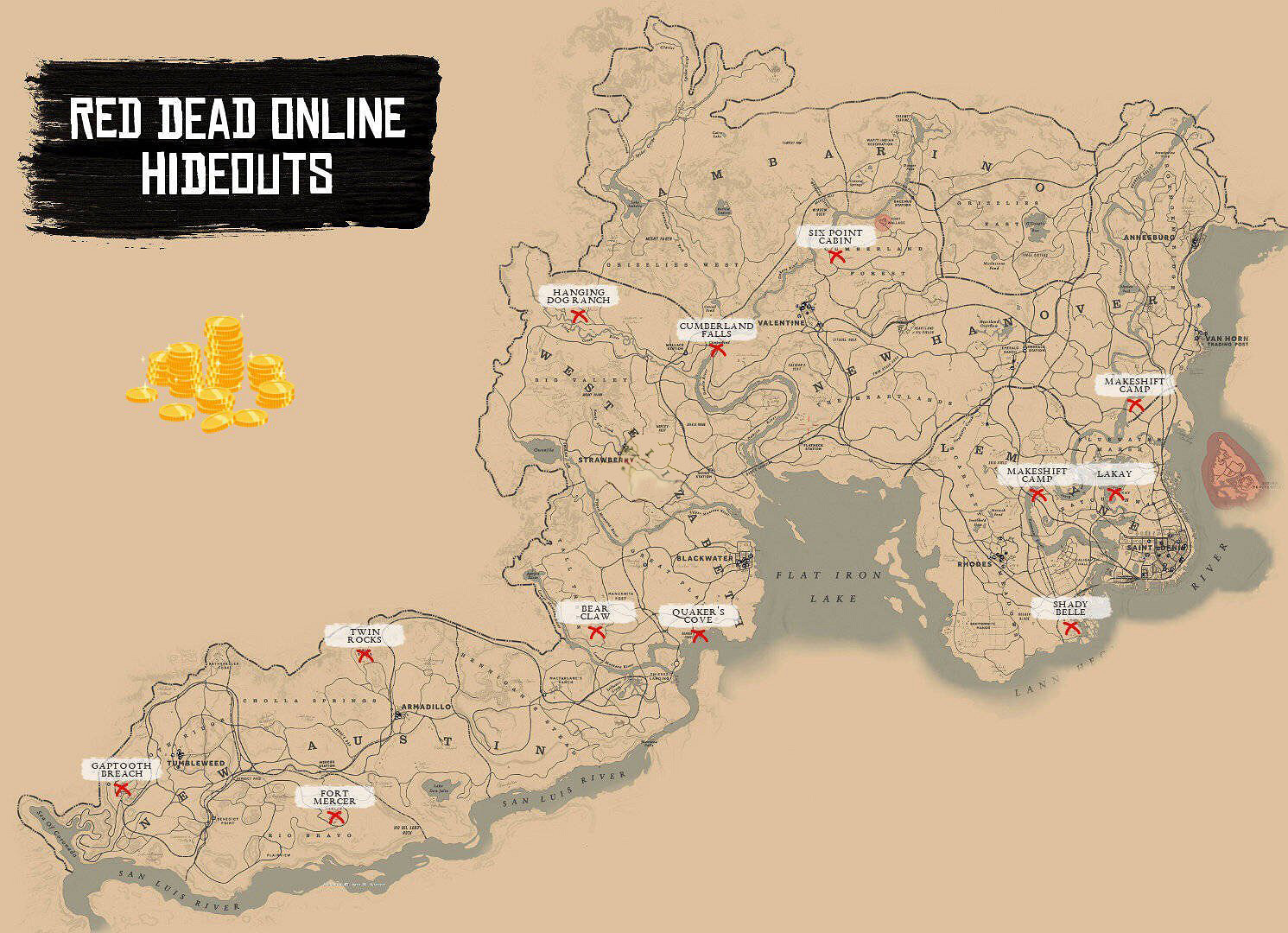 《荒野大鏢客2》線上模式可剿滅NPC幫派一覽 線上可剿滅幫派位置介紹