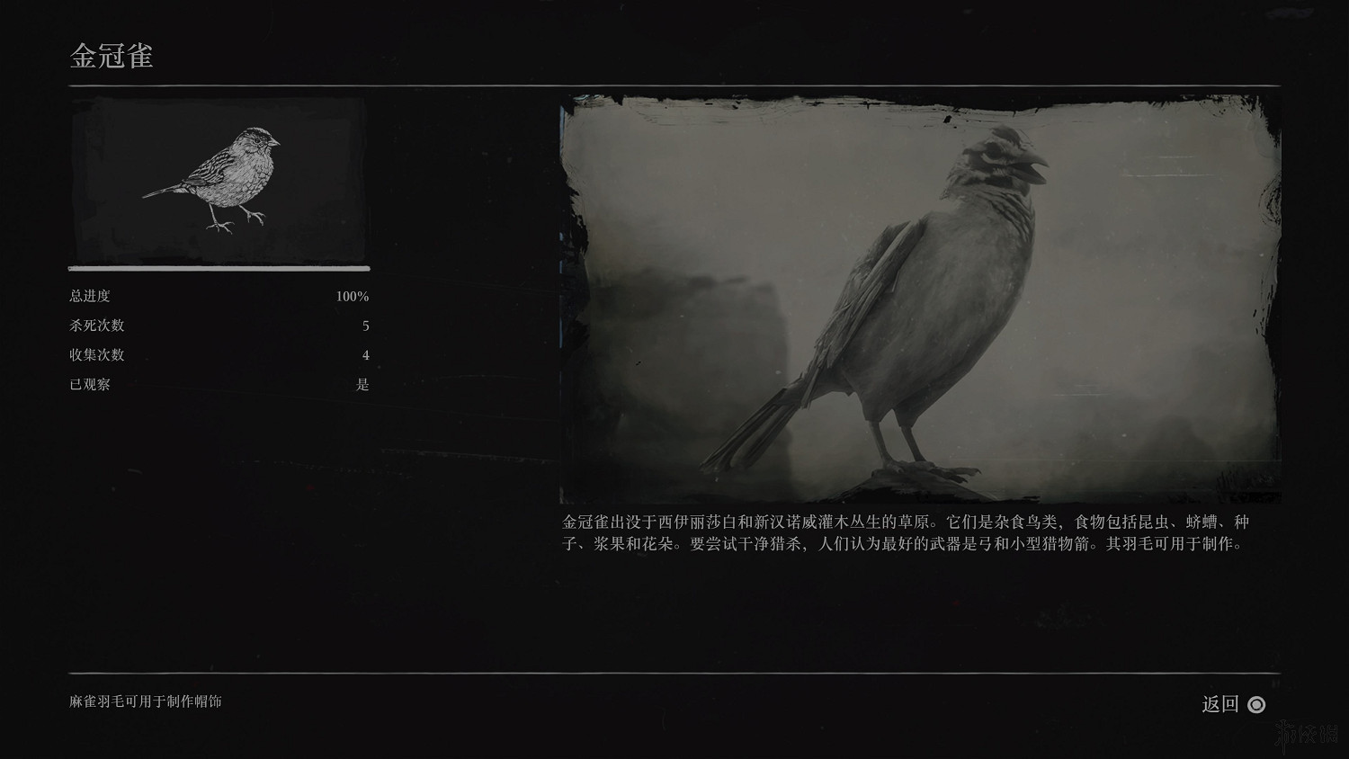 《荒野大鏢客2》全動物圖鑒訊息匯總 全動物獎杯要點分享