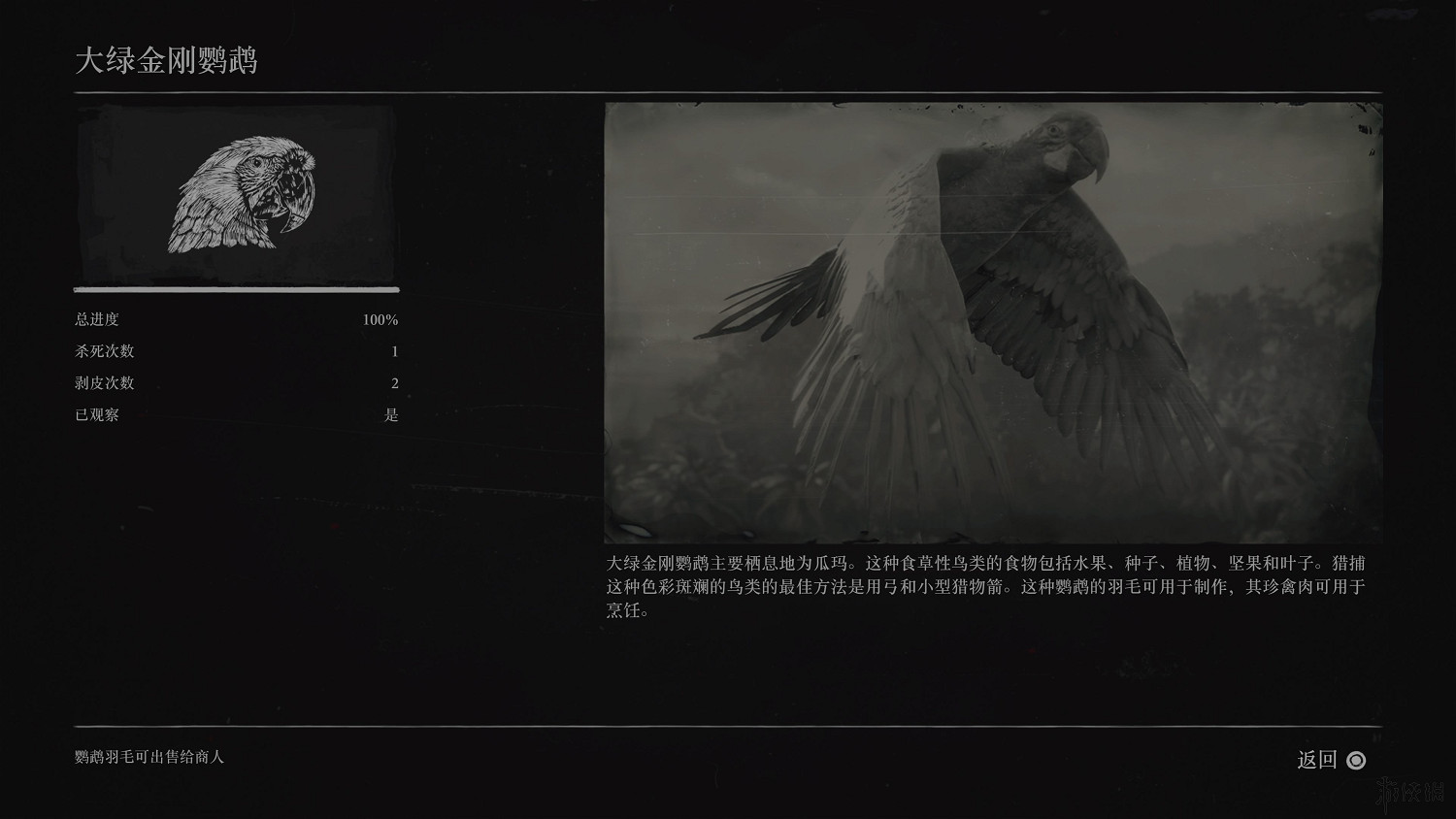 《荒野大鏢客2》全動物圖鑒訊息匯總 全動物獎杯要點分享