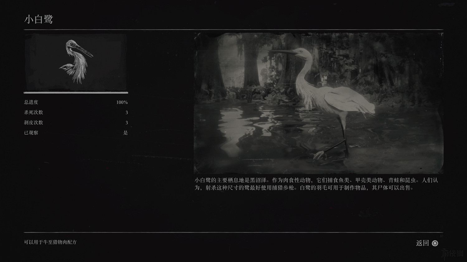 《荒野大鏢客2》全動物圖鑒訊息匯總 全動物獎杯要點分享