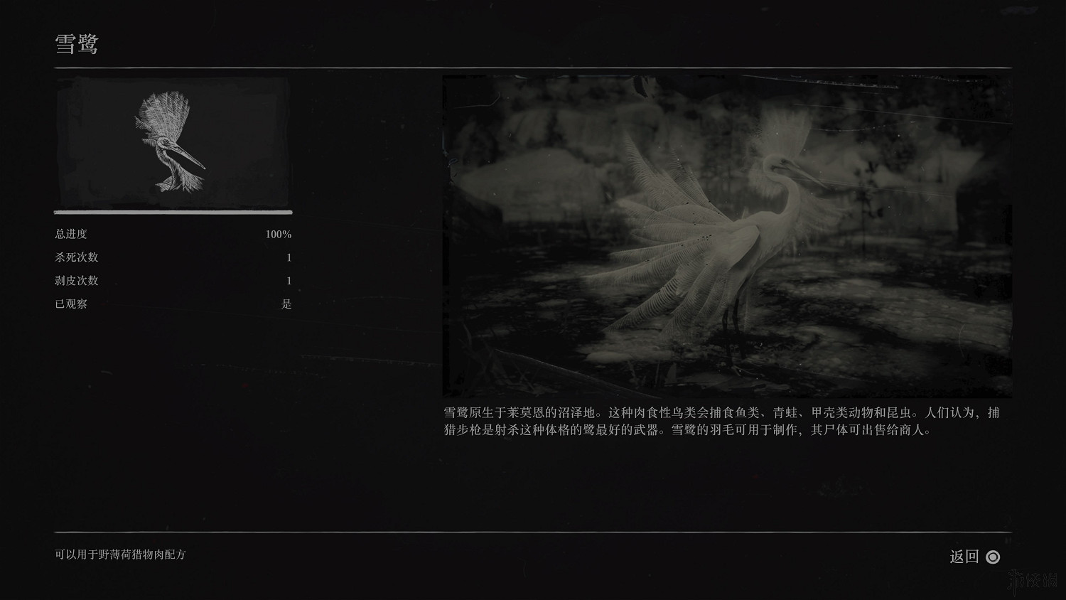 《荒野大鏢客2》全動物圖鑒訊息匯總 全動物獎杯要點分享