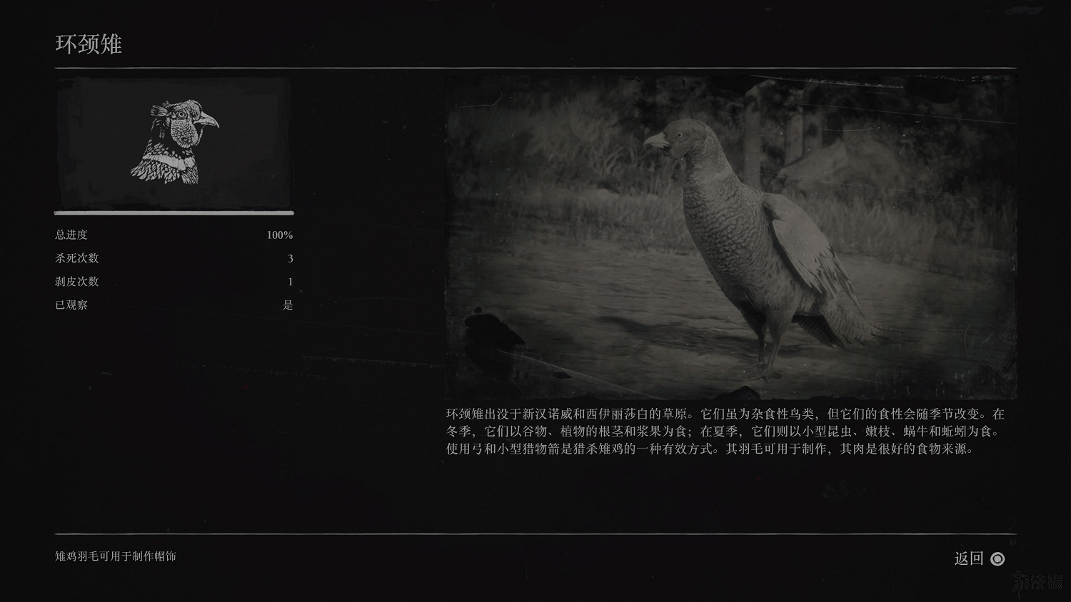 《荒野大鏢客2》全動物圖鑒訊息匯總 全動物獎杯要點分享