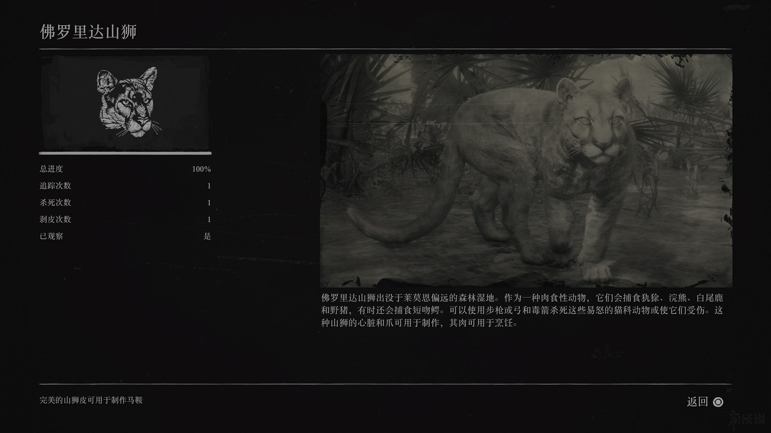 《荒野大鏢客2》全動物圖鑒訊息匯總 全動物獎杯要點分享