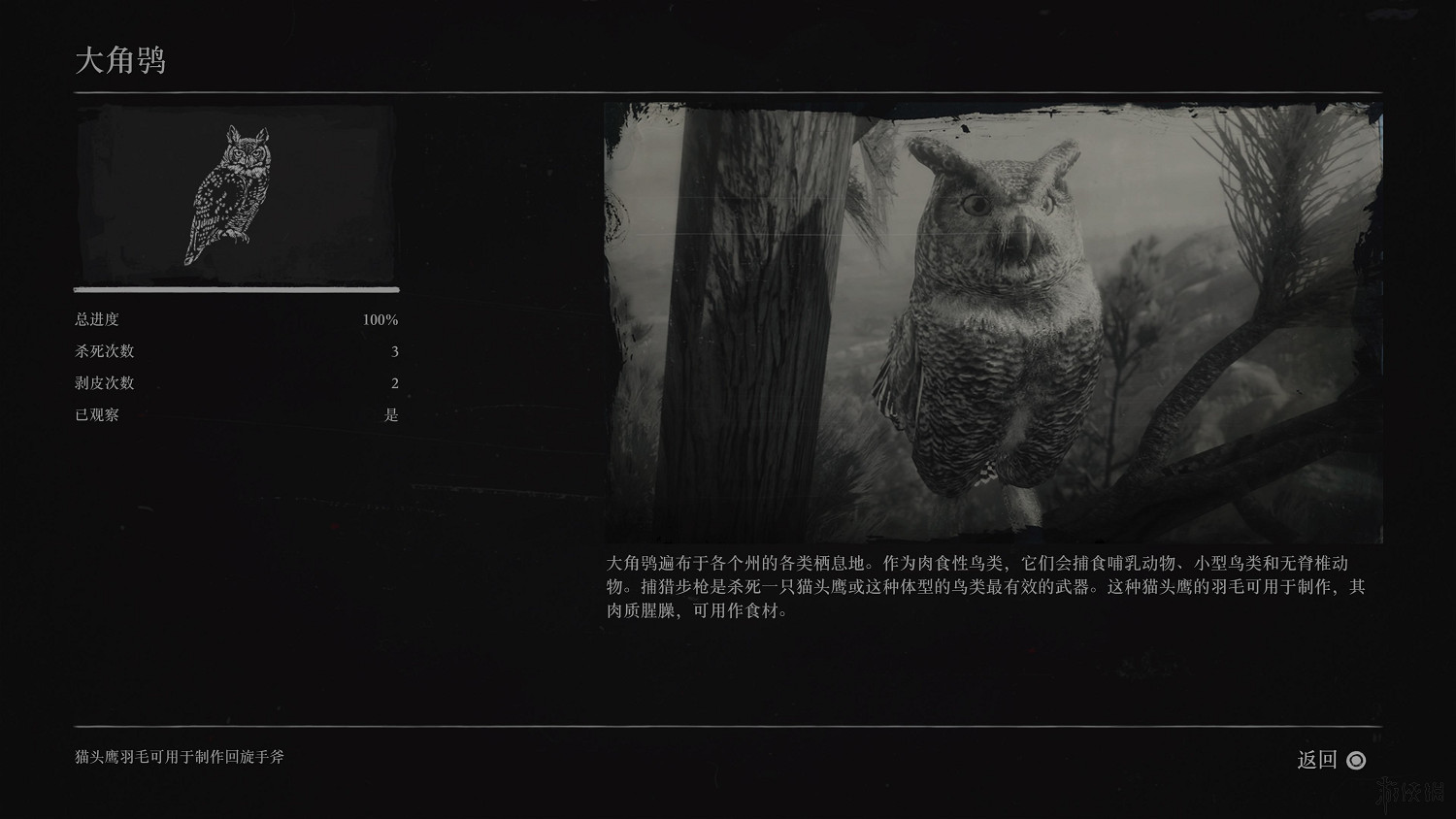 《荒野大鏢客2》全動物圖鑒訊息匯總 全動物獎杯要點分享 《荒野大鏢客2》全動物圖鑒訊息匯總 全動物獎杯要點分享