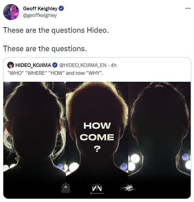 小島秀夫發文展示新作第三個女主角剪影 或在明日公布