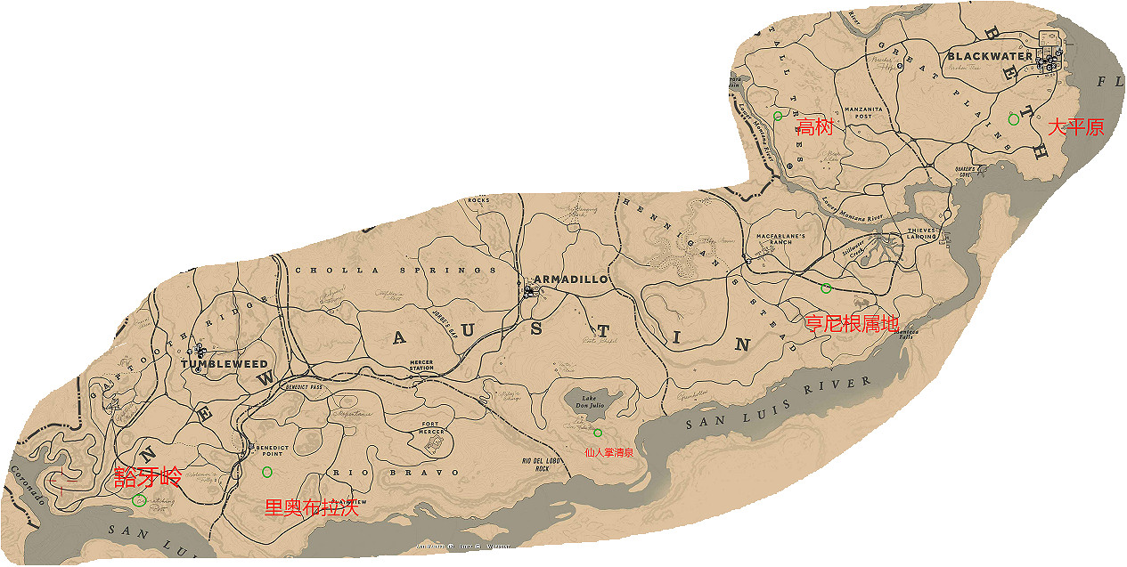 《荒野大鏢客2》線上模式營地怎麽分布?線上營地分布位置一覽 《荒野大鏢客2》線上模式營地怎麽分布?線上營地分布位置一覽