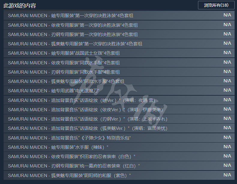 《武士少女》Steam多少錢？遊戲價格一覽