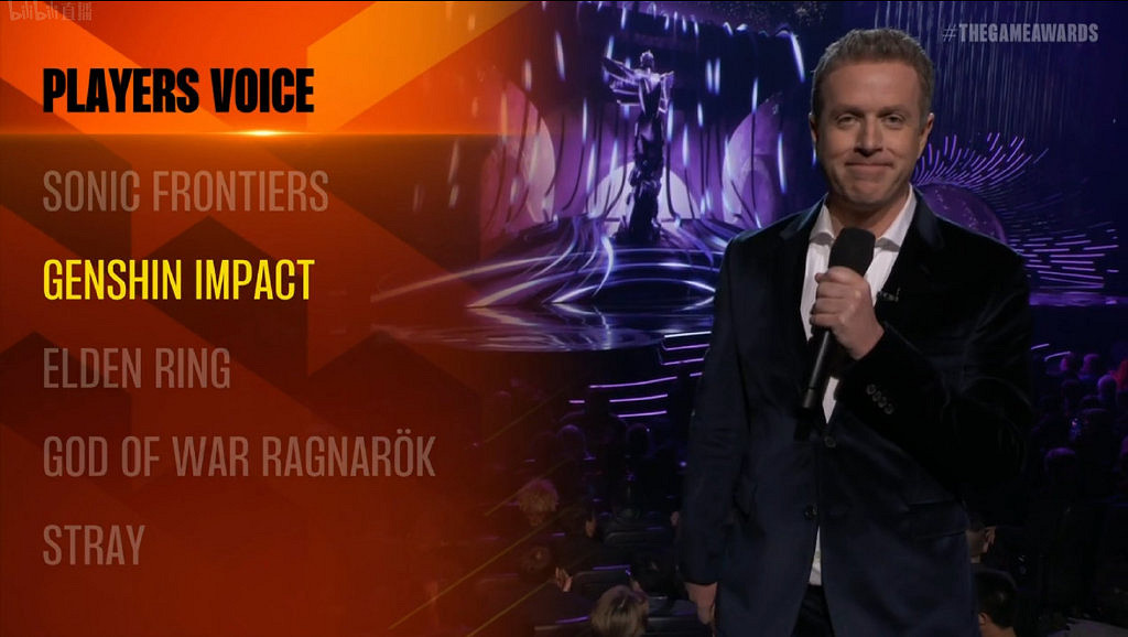 TGA22：《原神》獲得玩家之聲獎 票數碾壓艾爾登法環戰神