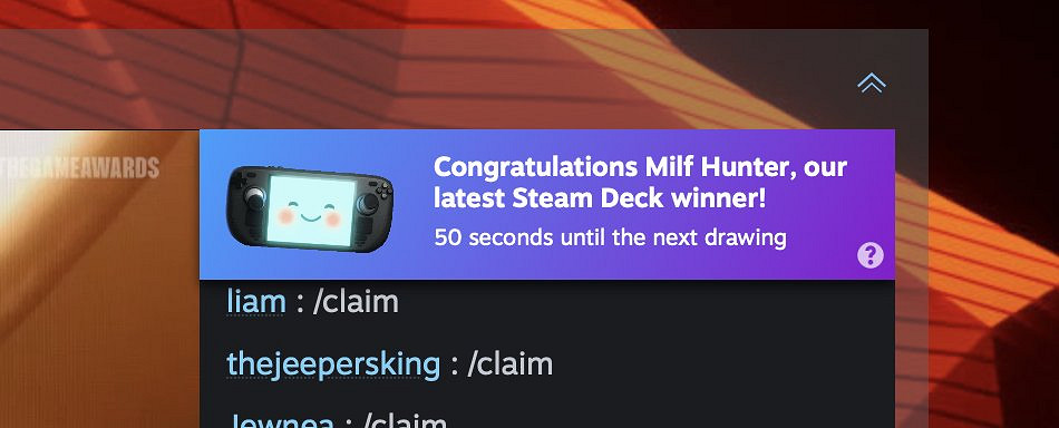 TGA典禮Steam Deck大抽獎把“熟女獵手”送上熱搜 TGA典禮Steam Deck大抽獎把“熟女獵手”送上熱搜